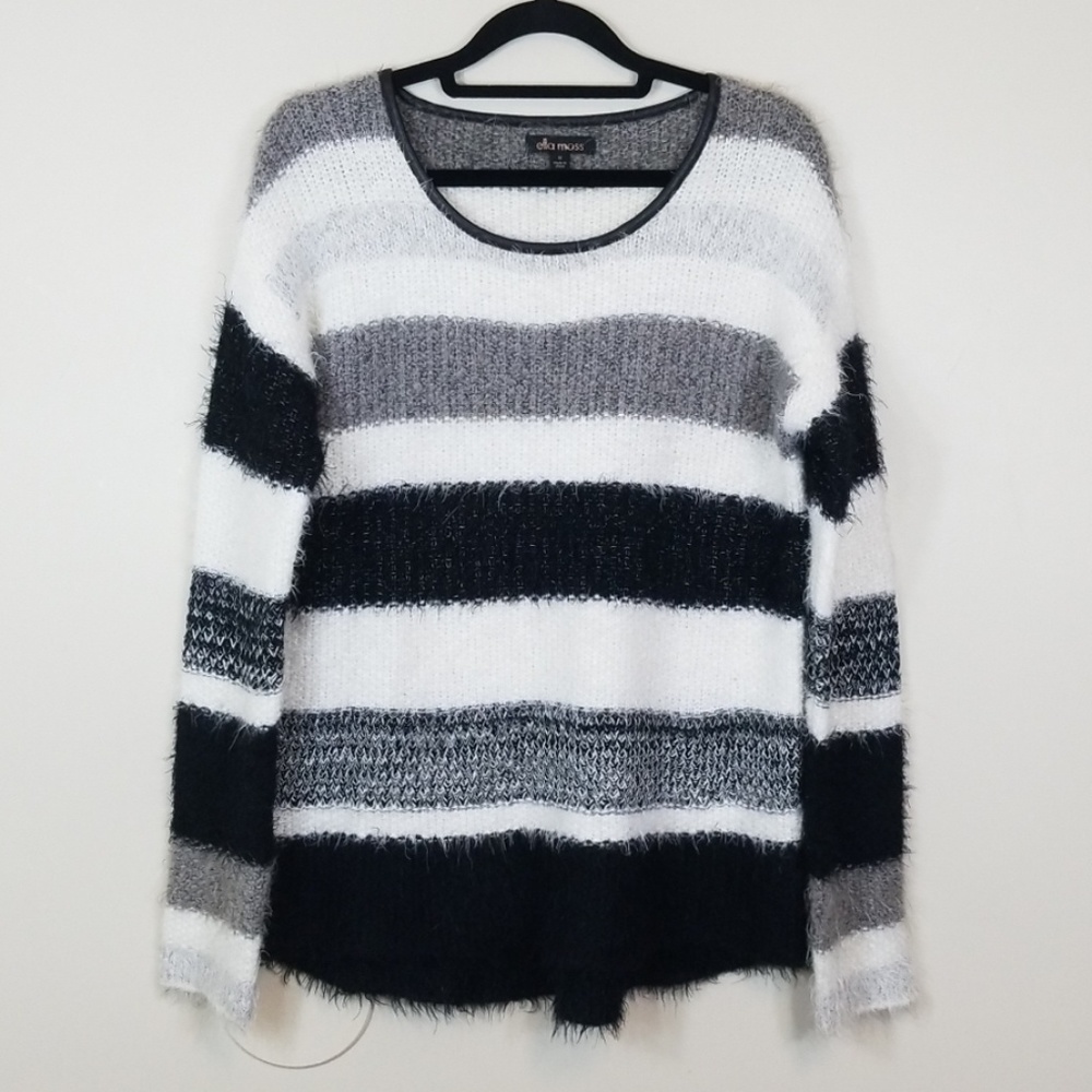 Ella Moss Cherry Striped Pullover Sweater